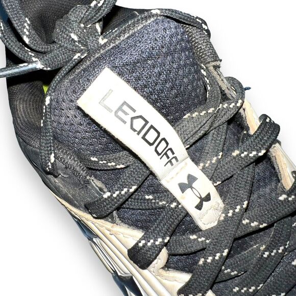 Under Armour Mens Baseball Cleats Leadoff RM Low Molded Shoes Black White 6.5 - Picture 3 of 7
